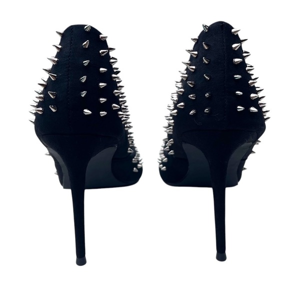 Steve Madden studded stiletto heels spiky vala-s black womens 8.5 - Picture 7 of 10